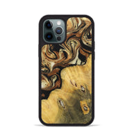 iPhone 12 Pro Wood+Resin Phone Case - Addilyn (Black & White, 699556)