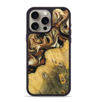 iPhone 15 Pro Max Wood+Resin Phone Case - Addilyn (Black & White, 699556)