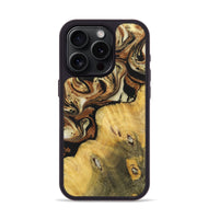 iPhone 15 Pro Wood+Resin Phone Case - Addilyn (Black & White, 699556)