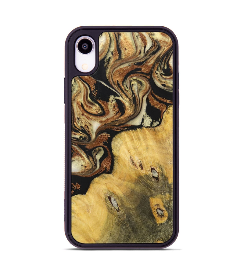 iPhone Xr Wood+Resin Phone Case - Addilyn (Black & White, 699556)