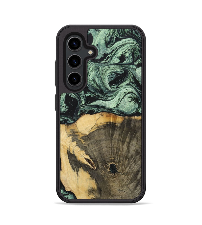 Galaxy S24 Wood+Resin Phone Case - Stella (Green, 699559)