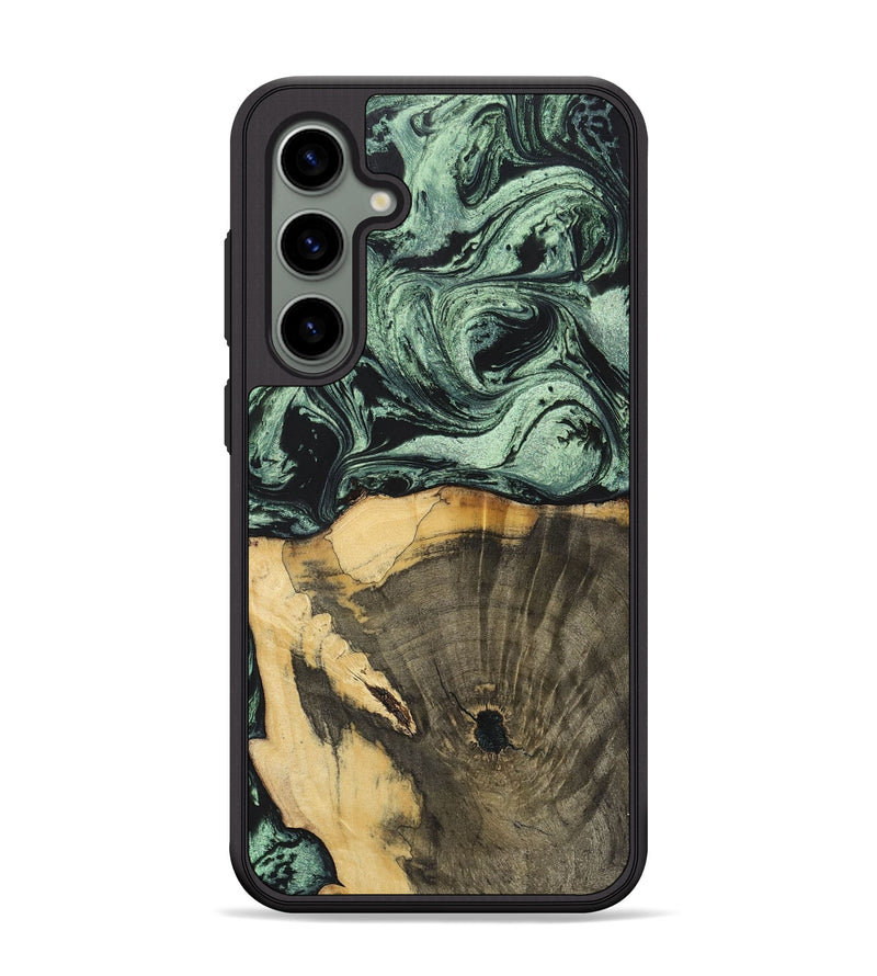 Galaxy S24 Plus Wood+Resin Phone Case - Stella (Green, 699559)