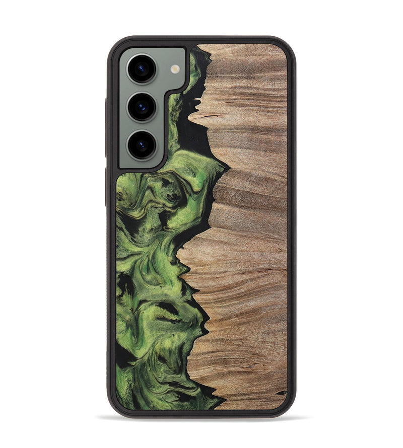 Galaxy S23 Plus Wood+Resin Phone Case - Lizbeth (Green, 699566)