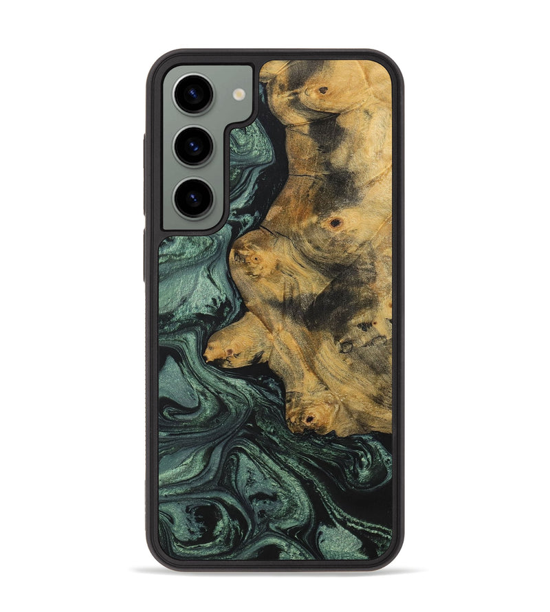 Galaxy S23 Plus Wood+Resin Phone Case - Jim (Green, 699567)