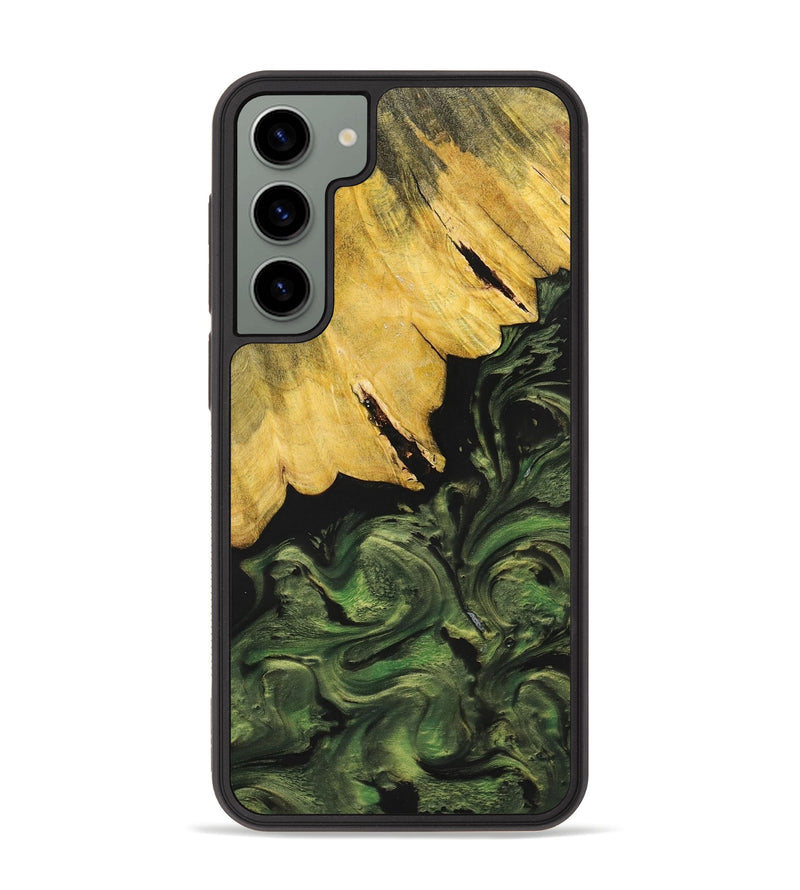 Galaxy S23 Plus Wood+Resin Phone Case - Everlee (Green, 699572)