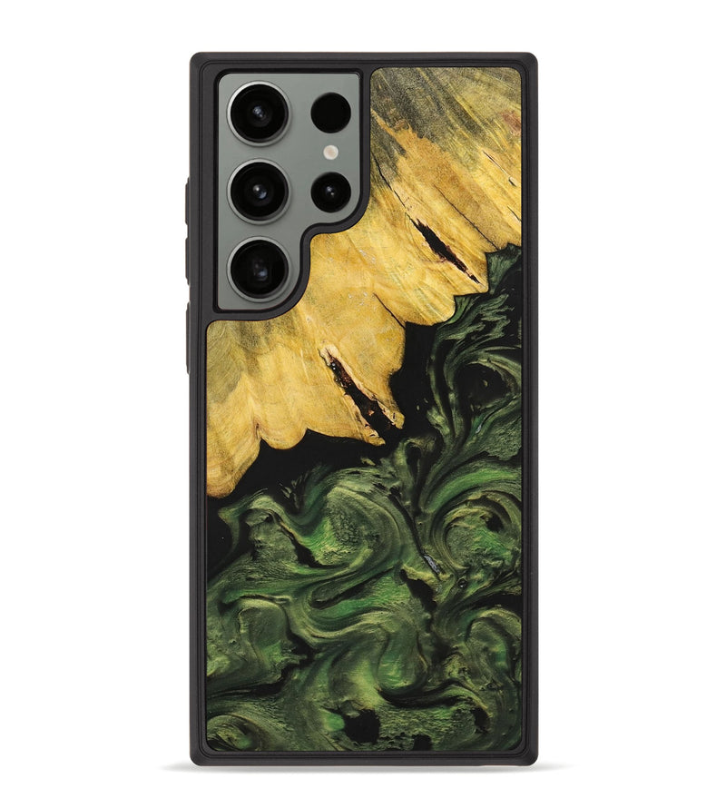 Galaxy S23 Ultra Wood+Resin Phone Case - Everlee (Green, 699572)
