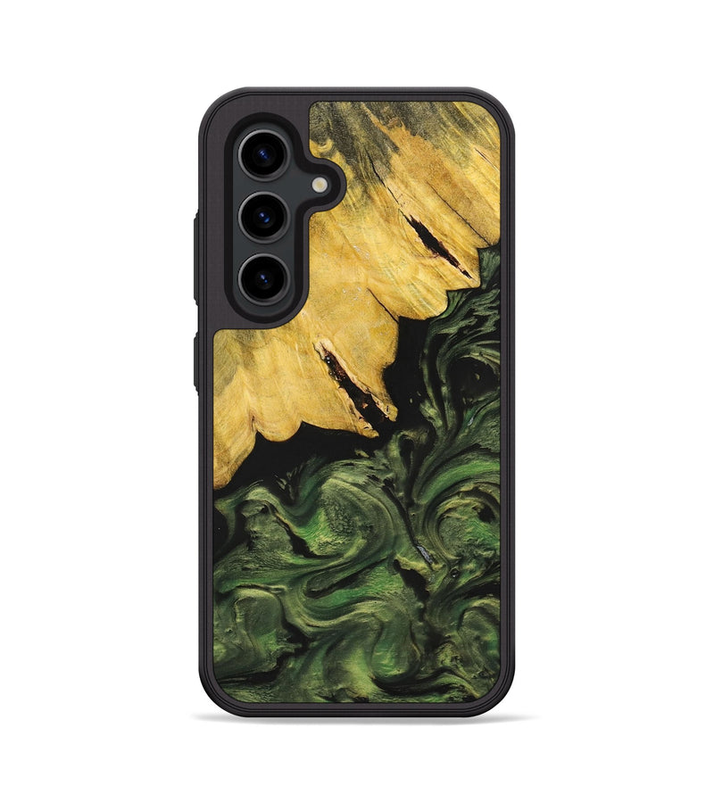 Galaxy S24 Wood+Resin Phone Case - Everlee (Green, 699572)