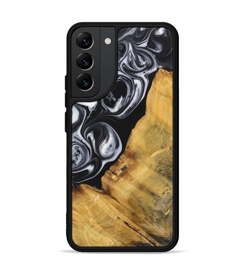Galaxy S22 Plus Wood+Resin Phone Case - Sierra (Black & White, 699582)
