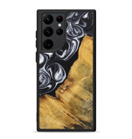 Galaxy S22 Ultra Wood+Resin Phone Case - Sierra (Black & White, 699582)
