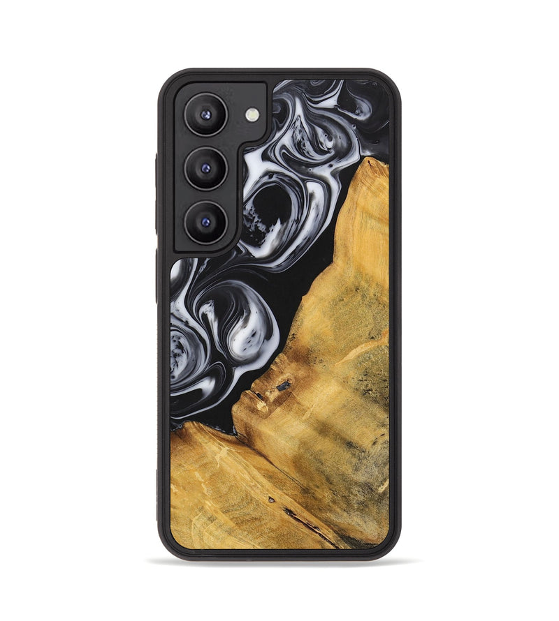 Galaxy S23 Wood+Resin Phone Case - Sierra (Black & White, 699582)