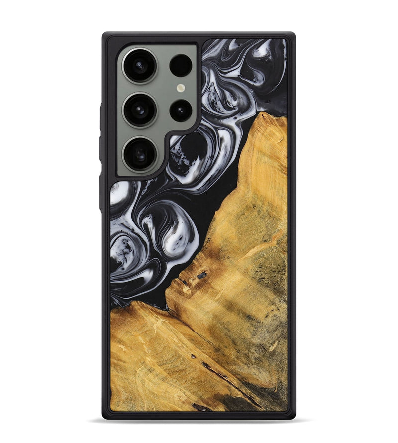 Galaxy S24 Ultra Wood+Resin Phone Case - Sierra (Black & White, 699582)