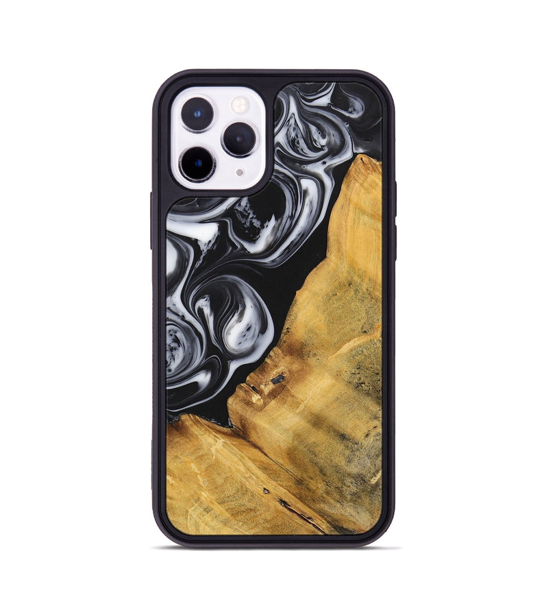 iPhone 11 Pro Wood+Resin Phone Case - Sierra (Black & White, 699582)