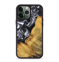 iPhone 13 Pro Max Wood+Resin Phone Case - Sierra (Black & White, 699582)