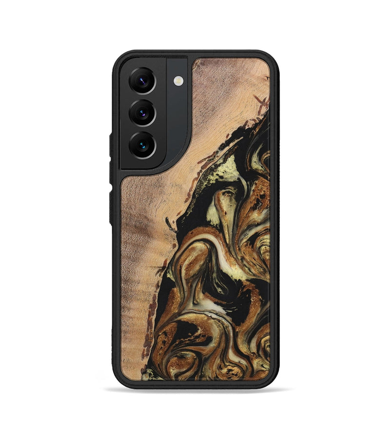 Galaxy S22 Wood+Resin Phone Case - Lamont (Black & White, 699583)