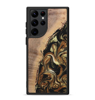 Galaxy S22 Ultra Wood+Resin Phone Case - Lamont (Black & White, 699583)