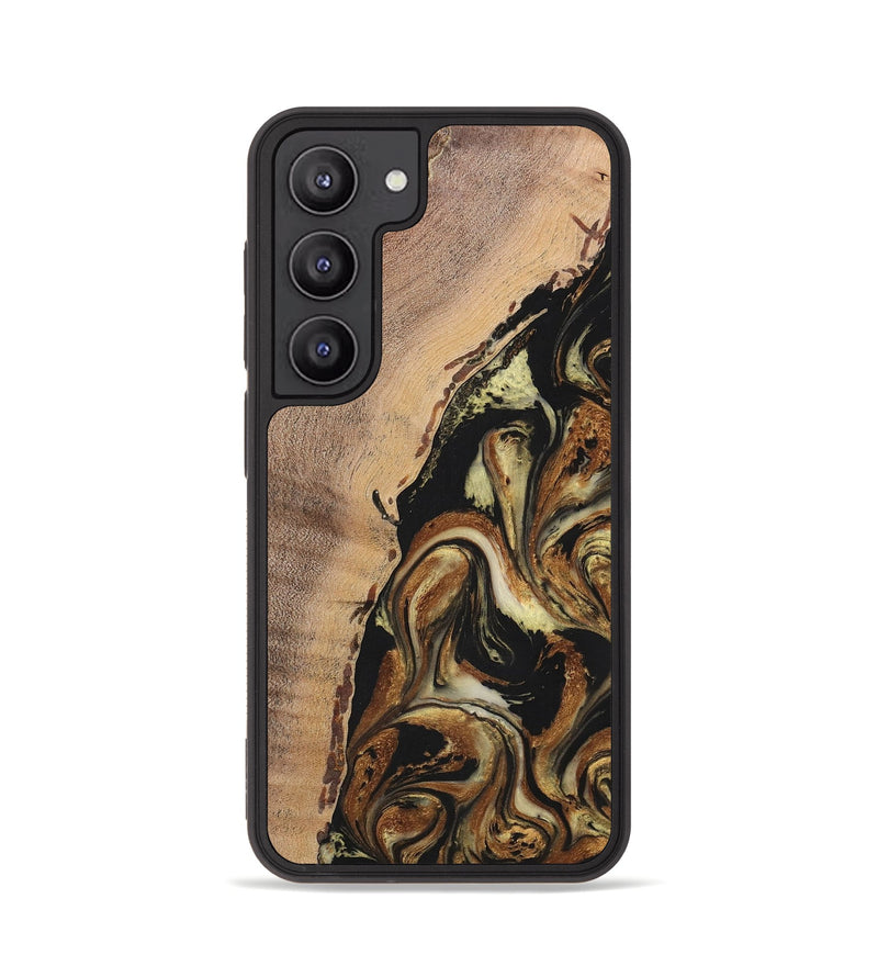 Galaxy S23 Wood+Resin Phone Case - Lamont (Black & White, 699583)