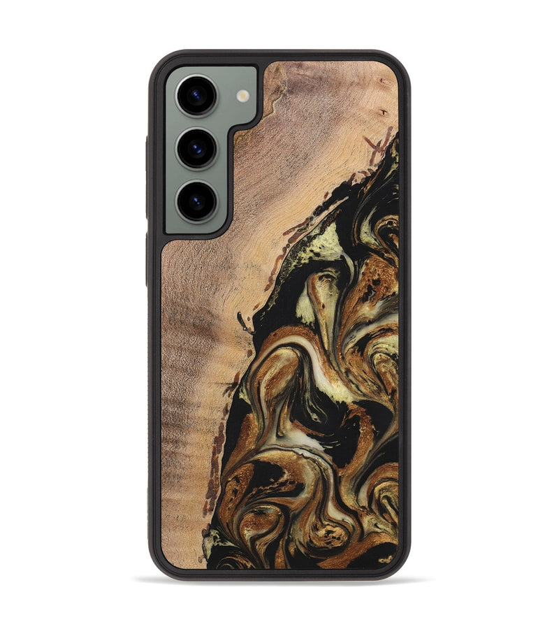 Galaxy S23 Plus Wood+Resin Phone Case - Lamont (Black & White, 699583)