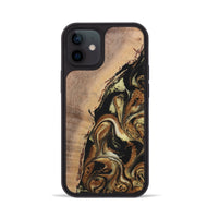 iPhone 12 Wood+Resin Phone Case - Lamont (Black & White, 699583)
