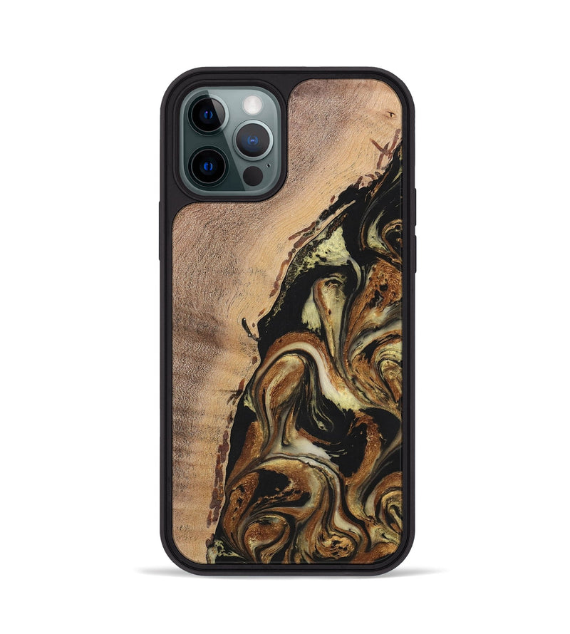 iPhone 12 Pro Wood+Resin Phone Case - Lamont (Black & White, 699583)