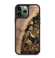 iPhone 13 Pro Max Wood+Resin Phone Case - Lamont (Black & White, 699583)