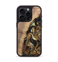 iPhone 15 Pro Wood+Resin Phone Case - Lamont (Black & White, 699583)