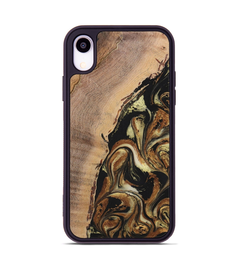 iPhone Xr Wood+Resin Phone Case - Lamont (Black & White, 699583)