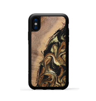 iPhone Xs Wood+Resin Phone Case - Lamont (Black & White, 699583)