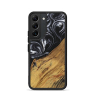 Galaxy S22 Wood+Resin Phone Case - Marlene (Black & White, 699590)