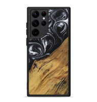 Galaxy S22 Ultra Wood+Resin Phone Case - Marlene (Black & White, 699590)