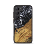 Galaxy S23 Wood+Resin Phone Case - Marlene (Black & White, 699590)