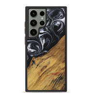 Galaxy S23 Ultra Wood+Resin Phone Case - Marlene (Black & White, 699590)