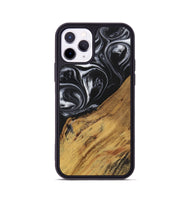iPhone 11 Pro Wood+Resin Phone Case - Marlene (Black & White, 699590)