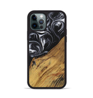 iPhone 12 Pro Wood+Resin Phone Case - Marlene (Black & White, 699590)