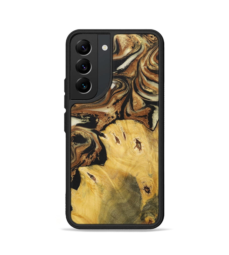 Galaxy S22 Wood+Resin Phone Case - Andrew (Black & White, 699591)
