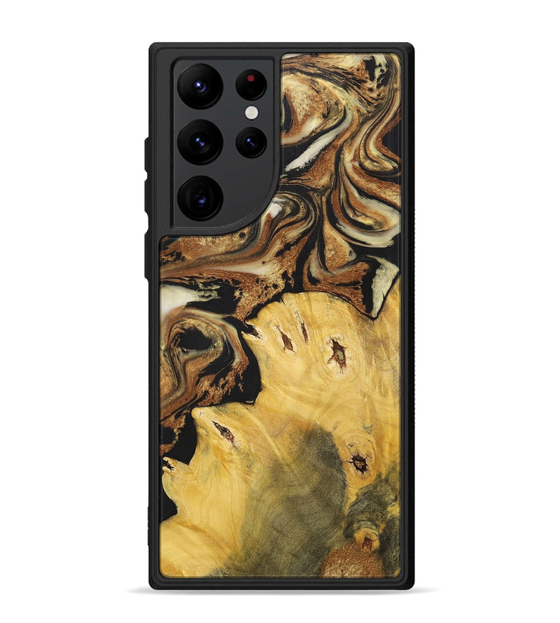 Galaxy S22 Ultra Wood+Resin Phone Case - Andrew (Black & White, 699591)