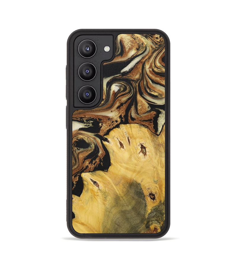 Galaxy S23 Wood+Resin Phone Case - Andrew (Black & White, 699591)