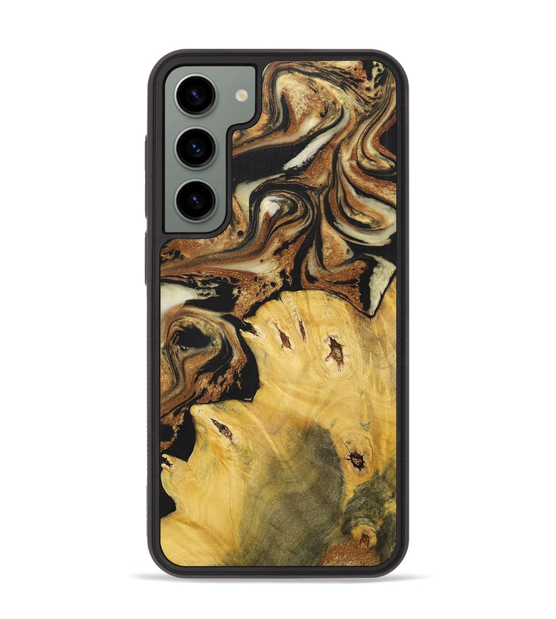 Galaxy S23 Plus Wood+Resin Phone Case - Andrew (Black & White, 699591)
