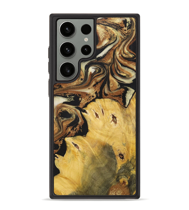Galaxy S23 Ultra Wood+Resin Phone Case - Andrew (Black & White, 699591)