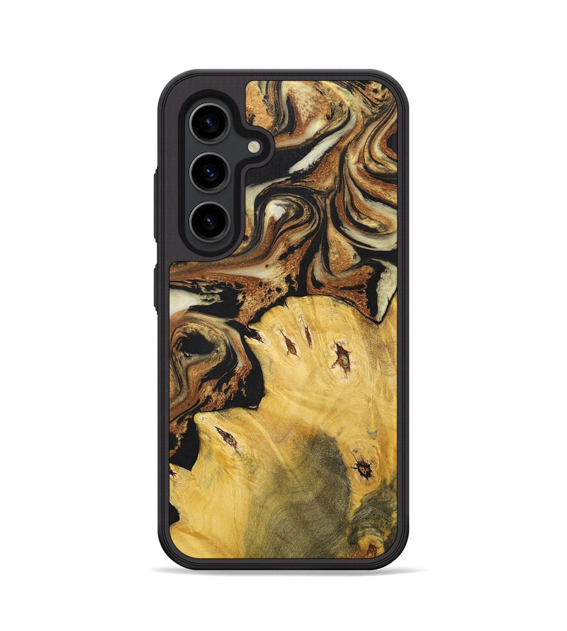 Galaxy S24 Wood+Resin Phone Case - Andrew (Black & White, 699591)