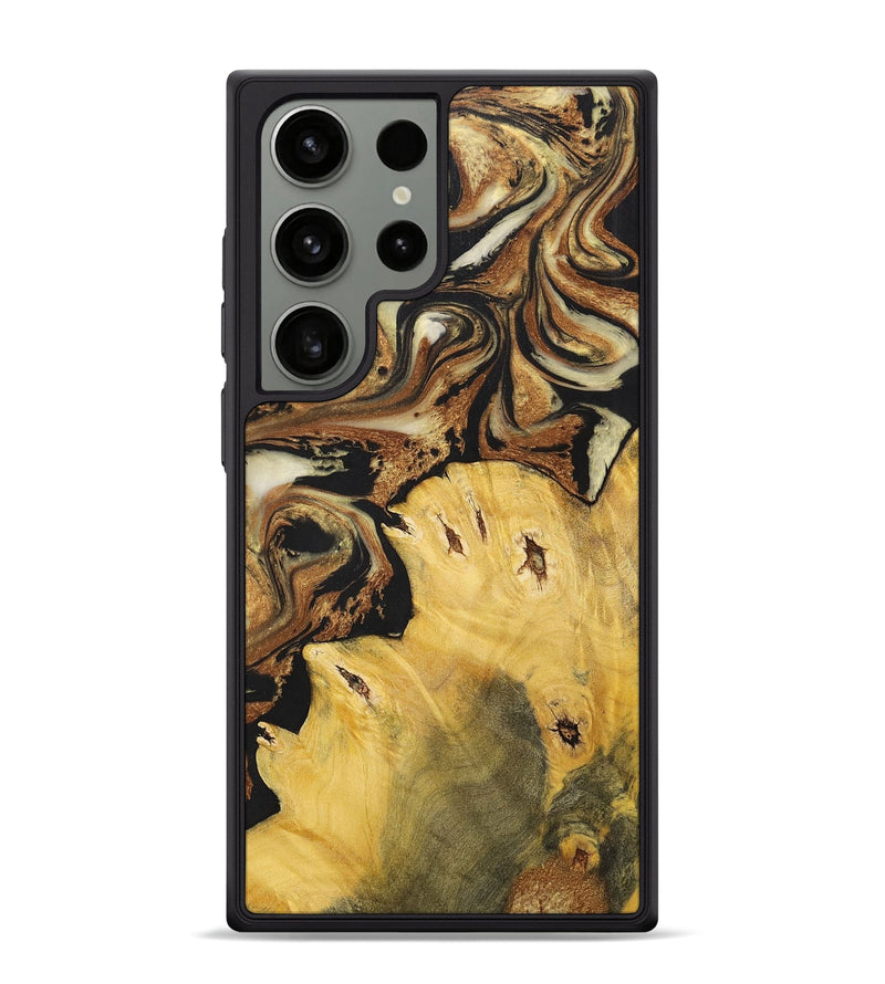 Galaxy S24 Ultra Wood+Resin Phone Case - Andrew (Black & White, 699591)