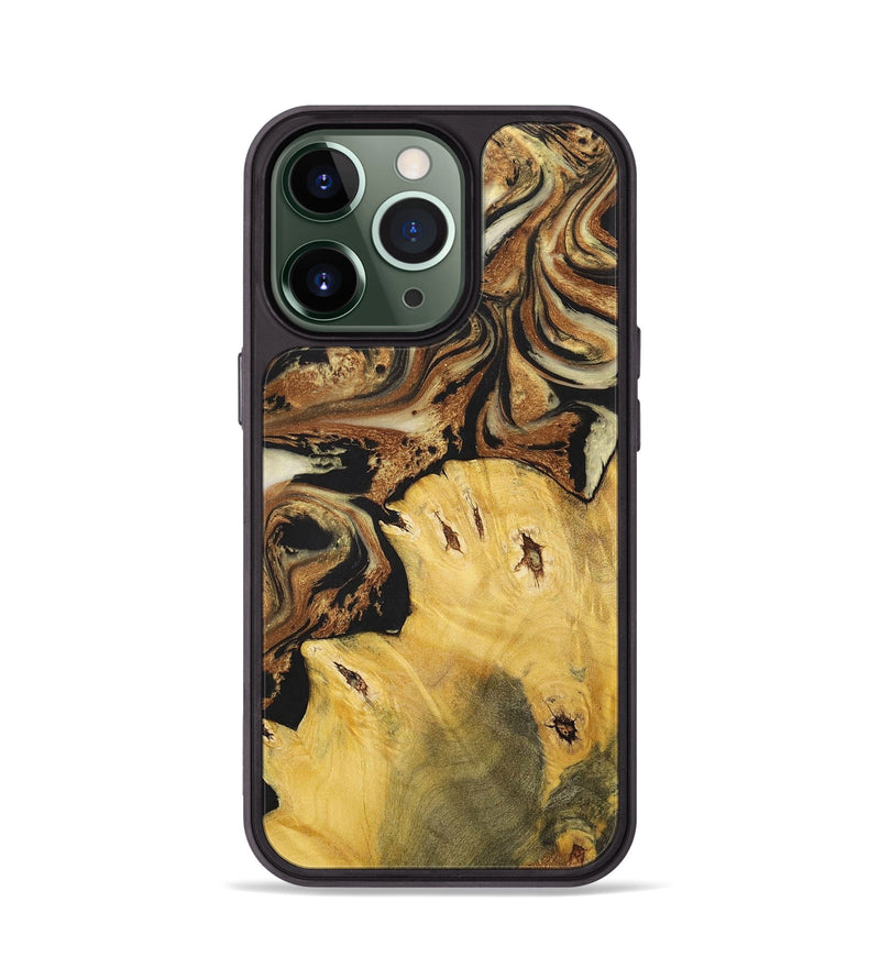 iPhone 13 Pro Wood+Resin Phone Case - Andrew (Black & White, 699591)