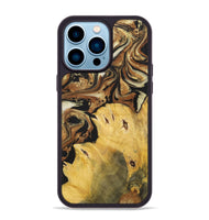 iPhone 14 Pro Max Wood+Resin Phone Case - Andrew (Black & White, 699591)