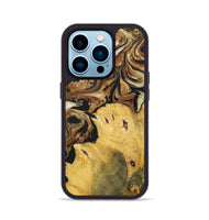 iPhone 14 Pro Wood+Resin Phone Case - Andrew (Black & White, 699591)