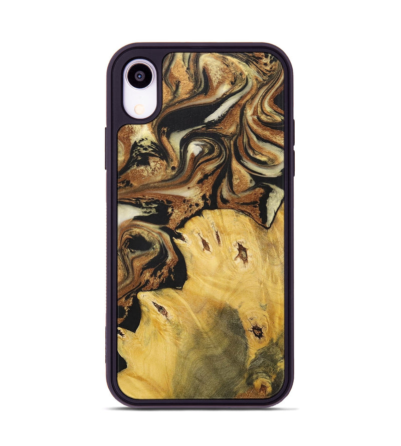 iPhone Xr Wood+Resin Phone Case - Andrew (Black & White, 699591)