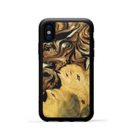 iPhone Xs Wood+Resin Phone Case - Andrew (Black & White, 699591)