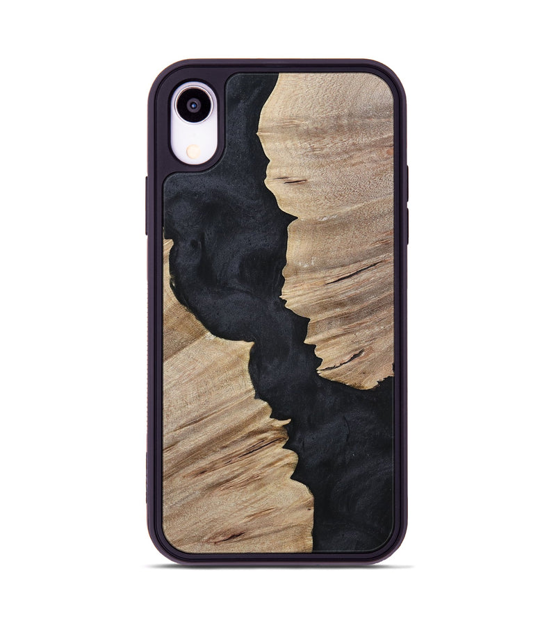 iPhone Xr Wood+Resin Phone Case - Kristopher (Pure Black, 699661)