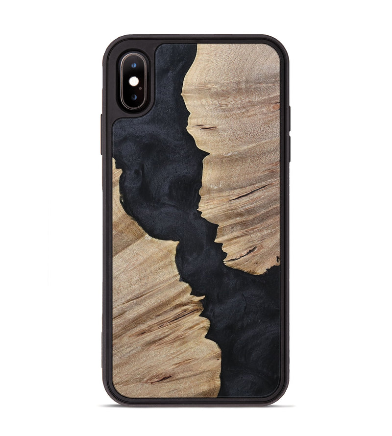 iPhone Xs Max Wood+Resin Phone Case - Kristopher (Pure Black, 699661)