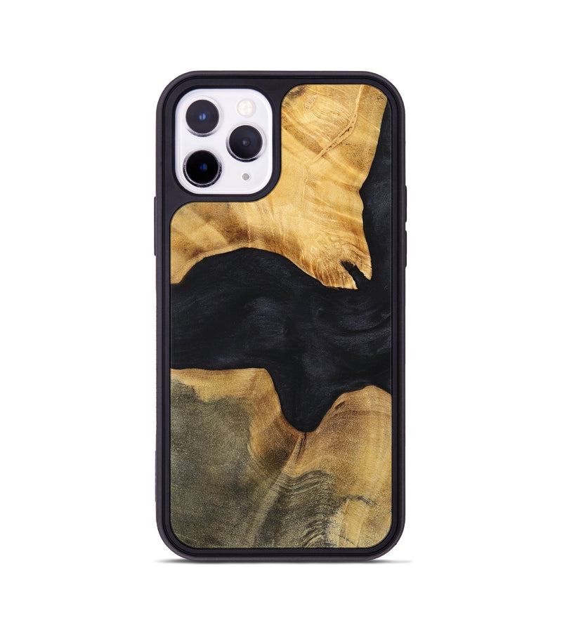 iPhone 11 Pro Wood+Resin Phone Case - Iva (Pure Black, 699667)