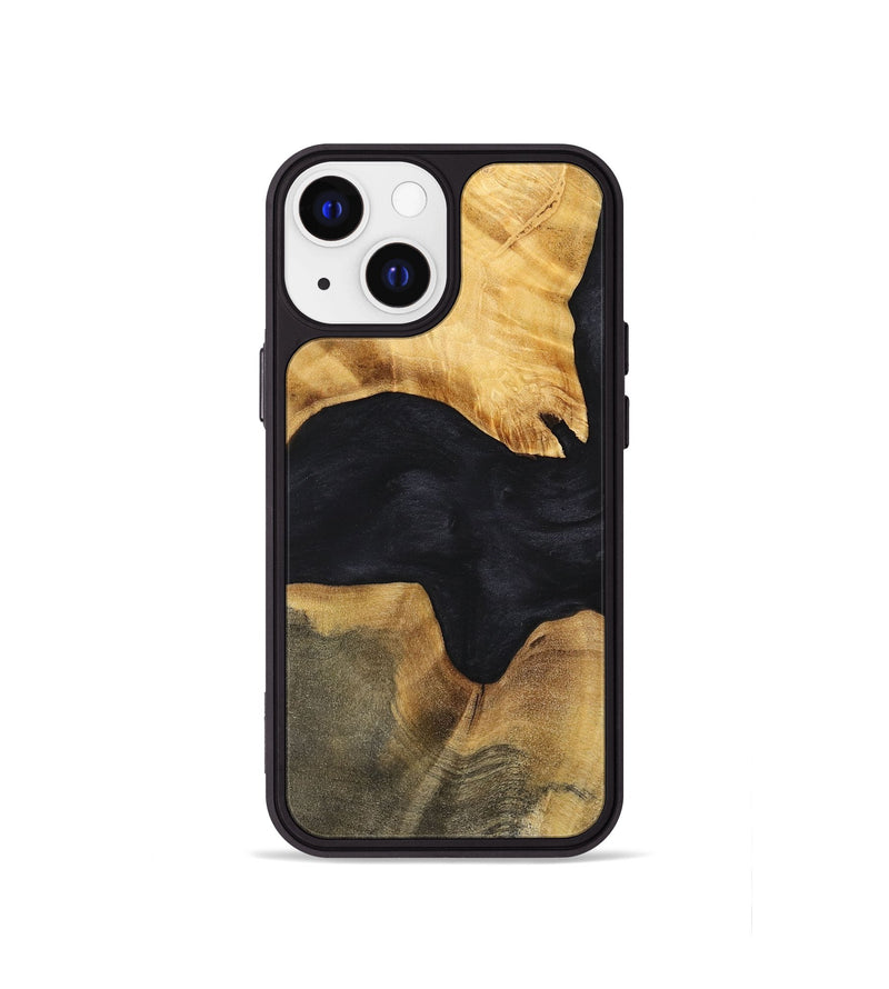 iPhone 13 mini Wood+Resin Phone Case - Iva (Pure Black, 699667)