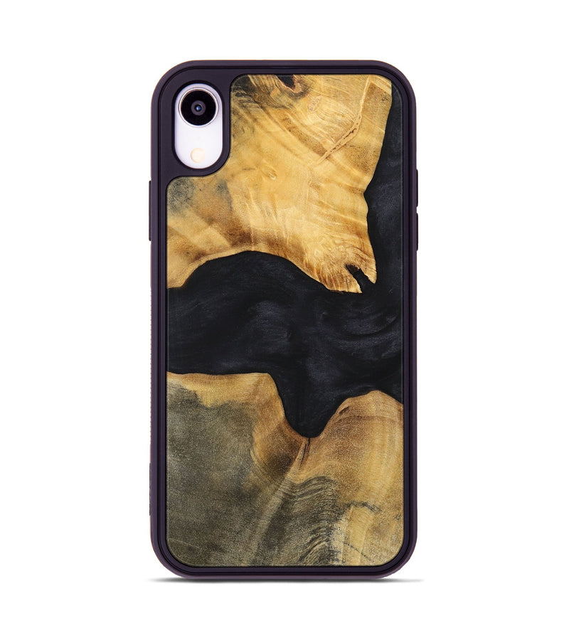 iPhone Xr Wood+Resin Phone Case - Iva (Pure Black, 699667)